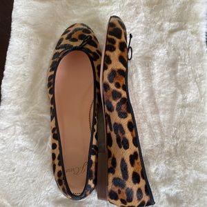 J Crew Leopard Ballet Style Shoes